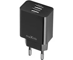Telforceone Maxlife MXTC-12 charger 1x USB-A 4,8A juodas