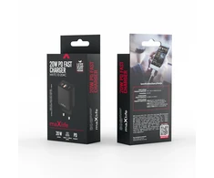 Telforceone Maxlife MXTC-13-20AC PD QC charger 1x USB-C 1x USB 20W juodas