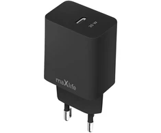 Telforceone Maxlife MXTC-13-20C PD QC charger 1x USB-C 20W juodas