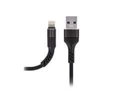 Maxlife MXUC-01 laidas USB – Lightning 1,0 m 2A juodas nailoninis