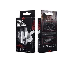 Maxlife MXUC-04 kabelis USB - USB-C 1,0 m 3A baltos spalvos