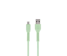 Maxlife MXUC-04 kabelis USB - USB-C 1,0 m 3A žalios spalvos