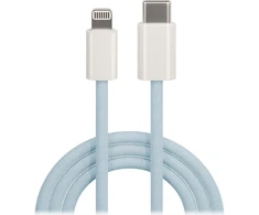 Maxlife MXUC-06 kabelis USB-C - Lightning 1,0 m 20W mėlynos spalvos nylon