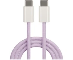 Telforceone Maxlife MXUC-06 kabelis USB-C - USB-C 1,0 m 20W purpurinis nailonas
