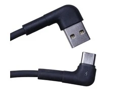 Maxlife MXUC-09 angle kabelis USB - USB-C 1,0 m 3A juodos spalvos