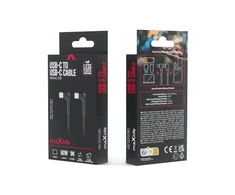 Maxlife MXUC-09 angle kabelis USB-C - USB-C 1,0 m 60W juodos spalvos