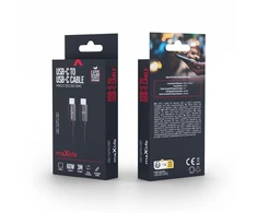 Techonic Telforceone Maxlife MXUC-12 cable USB-C - USB-C 3,0 m 60W juodas