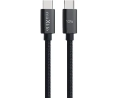 Telforceone Maxlife MXUC-12 cable USB-C - USB-C 3,0 m 100W juodas
