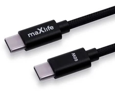 Telforceone Maxlife MXUC-12 cable USB-C - USB-C 1,0 m 60W juodas