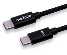 Telforceone Maxlife MXUC-12 cable USB-C - USB-C 2,0 m 100W juodas