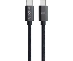 Maxlife MXUC-12 laidas USB-C – USB-C 2,0 m 100W juodas