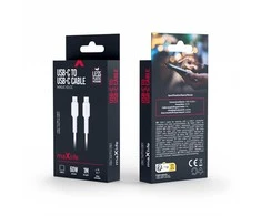 Telforceone Maxlife MXUC-13 cable USB-C - USB-C 1,0 m 60W baltas
