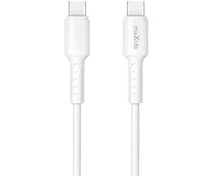 Maxlife MXUC-13 USB-C – USB-C laidas, 1,0 m, 60 W, baltas