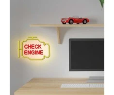 Neon PLEXI LED CHECK ENGINE geltona raudona NNE21 Neolia