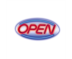 TelForceone Neoninė PLEXI LED OPEN mėlyna raudona FPNE04X"Forever" šviesiai