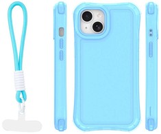 Dėklas Telforceone Safepop case with strap for iPhone 13 6,1" mėlynas