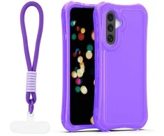 Dėklas Telforceone Safepop case with strap for Samsung Galaxy A36 5G / A56 5G / A37 5G violetinė
