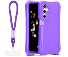 Dėklas Telforceone Safepop case with strap for Samsung Galaxy A16 4G / A16 5G violetinė