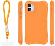Dėklas Telforceone Safepop case with strap for iPhone 11 oranžinis