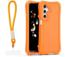 Dėklas Telforceone Safepop case with strap for Samsung Galaxy A16 4G / A16 5G oranžinis