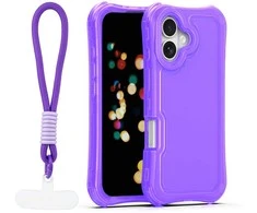 Dėklas Telforceone Safepop case with strap for iPhone 17 6,3" violetinė