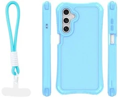Dėklas Telforceone Safepop case with strap for Samsung Galaxy A16 4G / A16 5G mėlynas