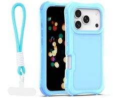 Dėklas Telforceone Safepop case with strap for iPhone 17 Pro 6,3" mėlynas