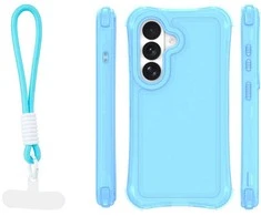 Dėklas Telforceone Safepop case with strap for Samsung Galaxy S24 / S25 mėlynas