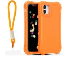 Dėklas Telforceone Safepop case with strap for iPhone 11 oranžinis