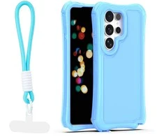 Dėklas Telforceone Safepop case with strap for Samsung Galaxy S26 Ultra mėlynas