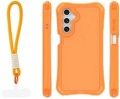 Dėklas Telforceone Safepop case with strap for Samsung Galaxy A16 4G / A16 5G oranžinis