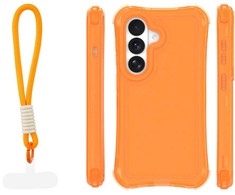 Dėklas Telforceone Safepop case with strap for Samsung Galaxy S26 oranžinis
