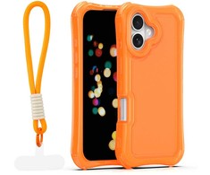Dėklas Telforceone Safepop case with strap for iPhone 17 6,3" oranžinis