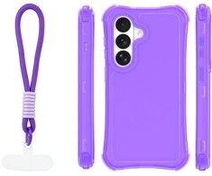 Dėklas Telforceone Safepop case with strap for Samsung Galaxy S24 / S25 violetinė