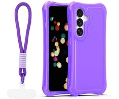 Dėklas Telforceone Safepop case with strap for Samsung Galaxy S26 Plus violetinė