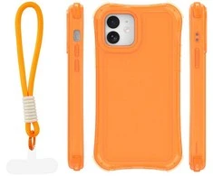 Dėklas Telforceone Safepop case with strap for iPhone 12 / 12 Pro 6,1" oranžinis