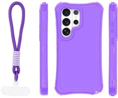 Dėklas Telforceone Safepop case with strap for Samsung Galaxy S26 Ultra violetinė
