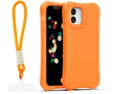 Dėklas Telforceone Safepop case with strap for iPhone 12 / 12 Pro 6,1" oranžinis