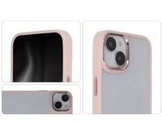 Dėklas Telforceone Satin Elegant Matt Case for iPhone 15 Plus 6,7" pink