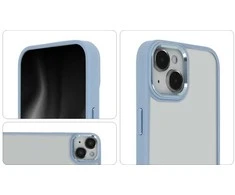 Tecto Shield Telforceone Elegantiškas matinis satininis dėklas, skirtas „iPhone 15 Plus 6,7“ colio, mėlynas