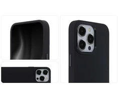 Dėklas Telforceone Satin Elegant Matt iPhone 16 Pro Max cover juodas