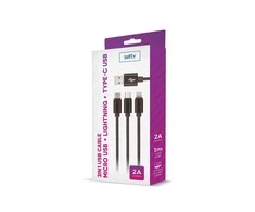 Setty 3in1 micro-USB+8PIN+type-C laidas