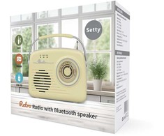 Telforceone Setty Bluetooth garsiakalbis with radio Retro P350 beige