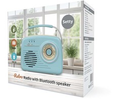 Telforceone Setty Bluetooth garsiakalbis with radio Retro P350 mėlynas