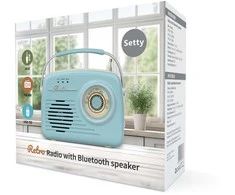 Telforceone Setty Bluetooth garsiakalbis with radio Retro P350 mėlynas