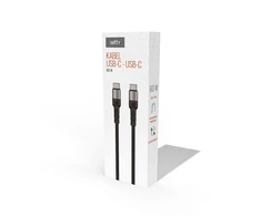Telforceone Setty cable USB-C - USB-C 100W 1,0 m KSL-02 juodas JO