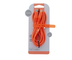 TelForceone Setty kabelis USB-C - USB-C 1,5 m 2,1A KSC-C-1.5210 oranžinis