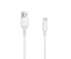 TelForceone Setty kabelis USB - microUSB 1,0 m 2A baltas NAUJIENA