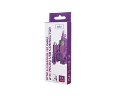 Telforceone Setty kabelis USB-microUSB 1,0 m 2A purpurinė