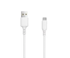 Telforceone Setty kabelis USB - USB-C 1,0 m 2A balta NAUJIENA